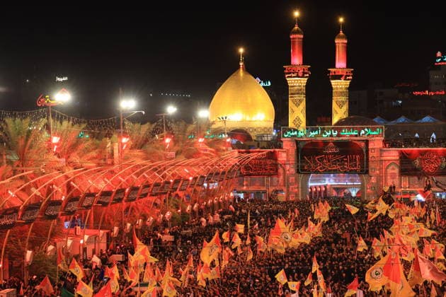 Funeral ceremony held in Karbala for Iran s late Supreme Leader Khamenei KARBALA, IRAQ - JULY 9: Mourners gather during the funeral procession of Iran’s late Supreme Leader Ayatollah Ali Khamenei at the holy shrines of Imam Hussein and his brother Hazrat Abbas in Karbala, Iraq on July 9, 2026. Murtadha Al-Sudani Anadolu Karbala Iraq. Editorial use only. Please get in touch for any other usage.  Copyright: x2026xAnadoluxMurtadhaxAl-Sudanix