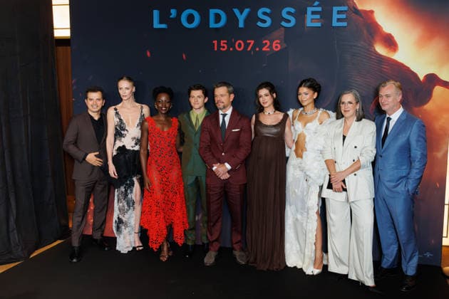 The Odyssey premiere at Le Grand Rex theater. Celebrities arrive on the red carpet: John Leguizamo, Charlize Theron, Lupita Nyong o, Tom Holland, Matt Damon, Anne Hathaway, Zendaya, Emma Thomas, and Christopher Nolan. 458058 2026 07 08  Copyright: xSebastienxFremontx xStarfacex STAR_458058_058