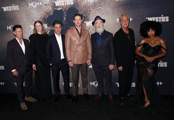 MGM+ s The Westies New York Premiere Vincent Walsh, Hilary McCormack, Hamish Allan-Headley, Tom Brittney, J. K. Simmons, Titus Welliver and Jessica Frances Duke attending MGM+ s The Westies New York Premiere held at the SVA Theatre on July 8, 2026 in New York City, NY New York City SVA Theatre NY USA Copyright: xStevenxBergman AFF-USA.COMx