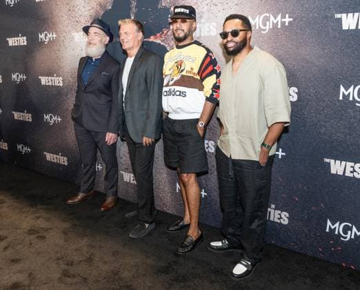 July 8, 2026, Bronx, New York, USA: J. K. Simmons, Chris Brancato, Swizz Beatz and guest attend U.S. Premiere for The Westies by MGM+ at SVA Theatre in New York, NY on July 8, 2026. Bronx USA - ZUMAr339 20260708_znp_r339_080 Copyright: xLevxRadinx