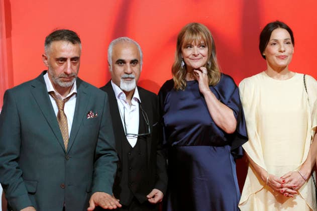 Kida Khodr Ramadan, Nader Saeivar, Nastassja Kinski und Nicolette Krebitz bei der Premiere des Kinofilms Hijamat auf dem 60. Internationalen Filmfestival Karlovy Vary 2026 in der Grand Hall im Festival Hotel Thermal. Karlsbad, 08.07.2026 *** Kida Khodr Ramadan, Nader Saeivar, Nastassja Kinski, and Nicolette Krebitz at the premiere of the feature film *Hijamat* at the 60th Karlovy Vary International Film Festival in 2026, held in the Grand Hall of the Festival Hotel Thermal in Karlsbad, July 8, 2026 Foto:xB.xThomasx xFuturexImagex hijamat_6704