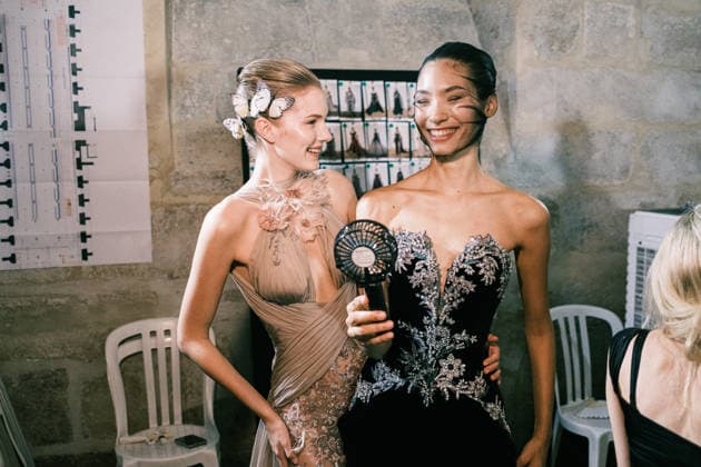 Elis Jõgiste, Salomé Podeur Paris Fashion Week HC AW26 Zuhair Murad 458062 July 8, 2026 France  Copyright: xJean-BaptistexSoulliatx xStarfacex STAR_458062_046