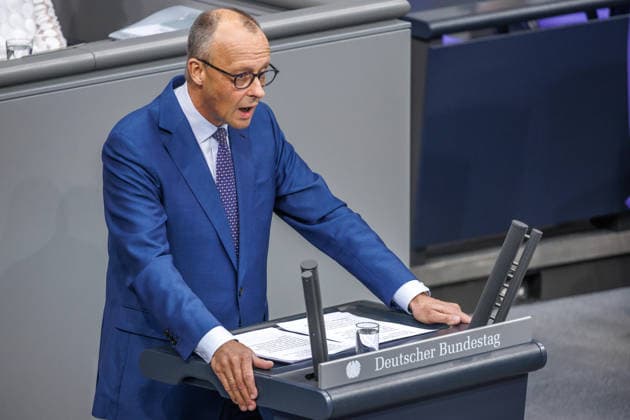 Bundestag Bundeskanzler Friedrich Merz (CDU) im Deutschen Bundestag am 09.07.26 in Berlin. Berlin Berlin Deutschland Bundestag *** Bundestag, Chancellor Friedrich Merz, CDU, in the German Bundestag on July 9, 2026, in Berlin, Berlin, Berlin, Germany, Bundestag