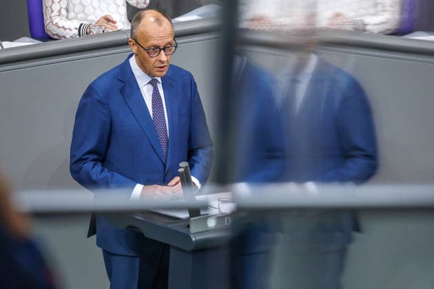 Bundestag Bundeskanzler Friedrich Merz (CDU) im Deutschen Bundestag am 09.07.26 in Berlin. Berlin Berlin Deutschland Bundestag *** Bundestag, Chancellor Friedrich Merz, CDU, in the German Bundestag on July 9, 2026, in Berlin, Berlin, Berlin, Germany, Bundestag