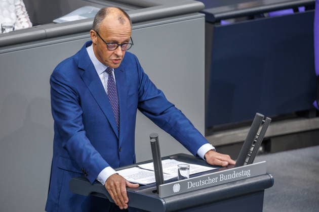 Bundestag Bundeskanzler Friedrich Merz (CDU) im Deutschen Bundestag am 09.07.26 in Berlin. Berlin Berlin Deutschland Bundestag *** Bundestag, Chancellor Friedrich Merz, CDU, in the German Bundestag on July 9, 2026, in Berlin, Berlin, Berlin, Germany, Bundestag