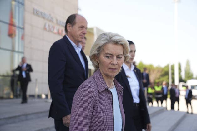 NATO Ankara Summit ANKARA, TURKIYE - JULY 09: President of the European Commission Ursula von der Leyen departs from Esenboga Airport following the 36th NATO Heads of State and Government Summit held in Ankara, Turkiye on July 09, 2026. Metin Aktas Anadolu Ankara Turkey. Editorial use only. Please get in touch for any other usage.  Copyright: x2026xAnadoluxMetinxAktasx