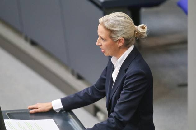 Berlin, Deutschland, 09.07.2026: Deutscher Bundestag: 89. Bundestagssitzung: Alice Weidel, AfD, spricht nach der Regierungserklärung des Kanzlers. *** Berlin, Germany, July 9, 2026 German Bundestag 89th Session Alice Weidel of the AfD speaks following the Chancellor s policy address Copyright: xdtsxNachrichtenagenturx dts_126809