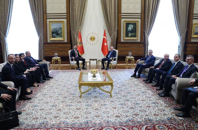 Turkish President Recep Tayyip Erdogan ANKARA, TURKIYE - JULY 9: (----EDITORIAL USE ONLY - MANDATORY CREDIT - TURKISH PRESIDENCY MURAT KULA HANDOUT - NO MARKETING NO ADVERTISING CAMPAIGNS - DISTRIBUTED AS A SERVICE TO CLIENTS----) Turkish President Recep Tayyip Erdogan receives Montenegrin Prime Minister Milojko Spajic at the Presidential Complex in Ankara, Turkiye, on July 9, 2026. TUR Presidency Murat Kula Anadolu Ankara Turkey. Editorial use only. Please get in touch for any other usage.  Copyright: x2026xAnadoluxTURxPresidencyx xMuratxKulax