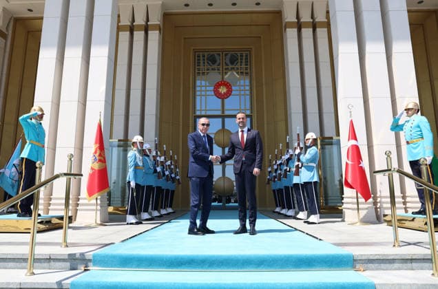 Turkish President Recep Tayyip Erdogan ANKARA, TURKIYE - JULY 9: (----EDITORIAL USE ONLY - MANDATORY CREDIT - TURKISH PRESIDENCY MURAT KULA HANDOUT - NO MARKETING NO ADVERTISING CAMPAIGNS - DISTRIBUTED AS A SERVICE TO CLIENTS----) Turkish President Recep Tayyip Erdogan receives Montenegrin Prime Minister Milojko Spajic at the Presidential Complex in Ankara, Turkiye, on July 9, 2026. TUR Presidency Murat Kula Anadolu Ankara Turkey. Editorial use only. Please get in touch for any other usage.  Copyright: x2026xAnadoluxTURxPresidencyx xMuratxKulax