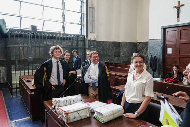 IPA86528552 - MILAN, July 9, 2026 - Court: The trial begins for former Forza Italia Senator Marcello Dell Utri and his wife, Miranda Ratti. Pictured: on the left, Marcello Dell Utri s attorney, Francesco Centonze, and in the center, District Attorney Pasquale Addesso.  Copyright: xEmanuelexRobertoxDexCarlix xx 86528552
