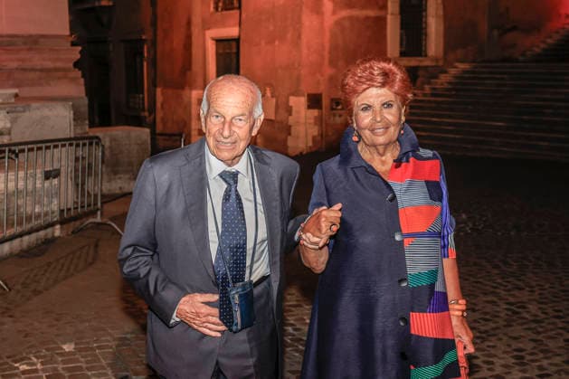 July 8, 2026, Rome, Rome, Italy: Fausto Bertinotti and his wife Lella Fagno during the final evening of the eightieth edition of the Strega Prize literary competition in Piazza del Campidoglio, Rome, 08 07 2026 Rome Italy  - ZUMAa289 20260708_zia_a289_241 Copyright: xRiccardoxDexLucax xAgfx