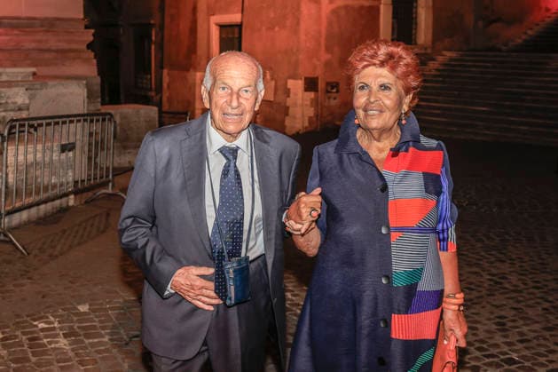 July 8, 2026, Rome, Rome, Italy: Fausto Bertinotti and his wife Lella Fagno during the final evening of the eightieth edition of the Strega Prize literary competition in Piazza del Campidoglio, Rome, 08 07 2026 Rome Italy  - ZUMAa289 20260708_zia_a289_242 Copyright: xRiccardoxDexLucax xAgfx