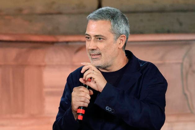 July 8, 2026, Rome, Rome, Italy: Last year s winner, Andrea Bajani, during the final evening of the eightieth edition of the Strega Prize literary competition in Piazza del Campidoglio, Rome, 08 07 2026 Rome Italy  - ZUMAa289 20260708_zia_a289_256 Copyright: xRiccardoxDexLucax xAgfx