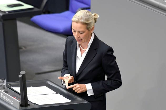 Alice Weidel in der 89. Sitzung des 21. Deutschen Bundestages im Reichstagsgebäude. Berlin, 09.07.2026 *** Alice Weidel at the 89th session of the 21st German Bundestag in the Reichstag building in Berlin, July 9, 2026 Foto:xF.xKernx xFuturexImagex bundestagssitzung89_6805