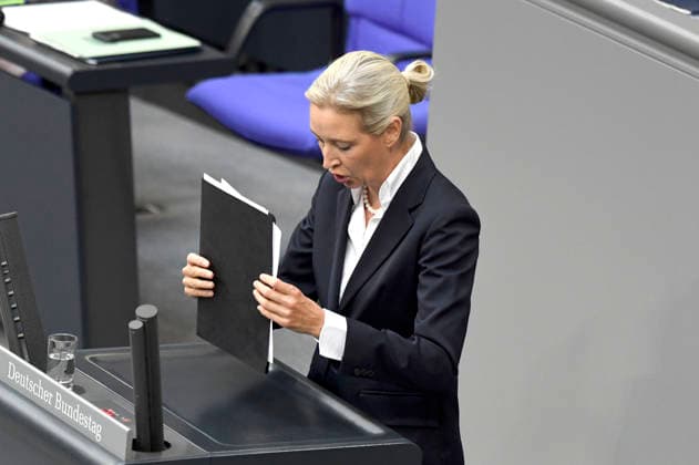 Alice Weidel in der 89. Sitzung des 21. Deutschen Bundestages im Reichstagsgebäude. Berlin, 09.07.2026 *** Alice Weidel at the 89th session of the 21st German Bundestag in the Reichstag building in Berlin, July 9, 2026 Foto:xF.xKernx xFuturexImagex bundestagssitzung89_6806
