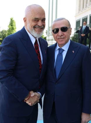 Turkish President Recep Tayyip Erdogan ANKARA, TURKIYE - JULY 9: (----EDITORIAL USE ONLY - MANDATORY CREDIT - TURKISH PRESIDENCY MURAT KULA HANDOUT - NO MARKETING NO ADVERTISING CAMPAIGNS - DISTRIBUTED AS A SERVICE TO CLIENTS----) Turkish President Recep Tayyip Erdogan (R) receives Albanian Prime Minister Edi Rama (L) at the Presidential Complex in Ankara, Turkiye, on July 9, 2026. TUR Presidency Murat Kula Handout Anadolu Ankara Turkey. Editorial use only. Please get in touch for any other usage.  Copyright: x2026xAnadoluxTURxPresidencyx xMuratxKulax xHandoutx