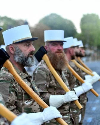 14 July Parade Rehearsal on Champs-Elysees - Paris Rehearsal on the Champs-Elysées of the troops participating in the parade of July 14, the national holiday and last July 14 of President Macron Paris 09 July 2026 Photo by Karim Aït Adjedjou ABACAPRESS.COM Paris Ile-de-France France  Copyright: xAitxAdjedjouxKarim ABACAx