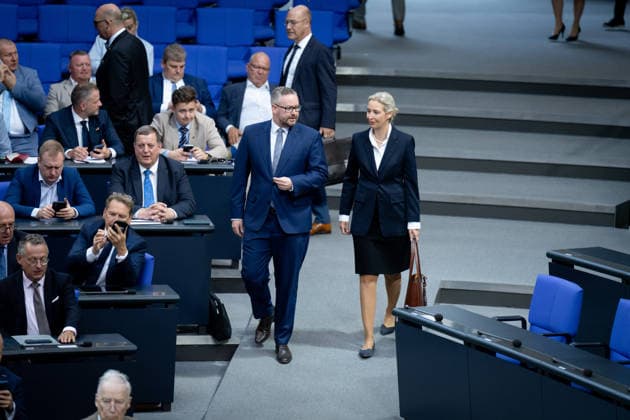 Bundestag, Alice Weidel, AfD, MdB Reichstagsgebäude, Bundestag, Sitzungswoche, Alice Weidel, AfD, MdB Berlin Berlin GER *** Bundestag, Alice Weidel, AfD, Member of the Bundestag, Reichstag Building, Bundestag, session week, Alice Weidel, AfD, Member of the Bundestag, Berlin, Berlin, GER