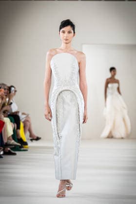 PFW HC Rami Al Ali Catwalk NB A model walks the runway during the Rami Al Ali Haute Couture Fall Winter 2026 2027 show as part of Paris Fashion Week on July 09, 2026 in Paris, France. Photo by Nasser Berzane ABACAPRESS.COM Paris France  Copyright: xBerzanexNasser ABACAx