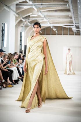 PFW HC Rami Al Ali Catwalk NB A model walks the runway during the Rami Al Ali Haute Couture Fall Winter 2026 2027 show as part of Paris Fashion Week on July 09, 2026 in Paris, France. Photo by Nasser Berzane ABACAPRESS.COM Paris France  Copyright: xBerzanexNasser ABACAx