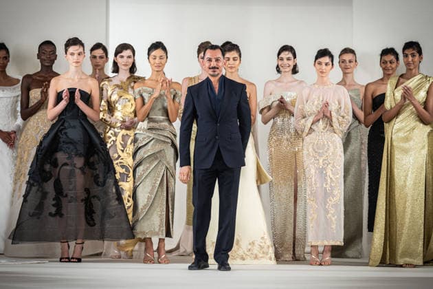 PFW HC Rami Al Ali Catwalk NB A model walks the runway during the Rami Al Ali Haute Couture Fall Winter 2026 2027 show as part of Paris Fashion Week on July 09, 2026 in Paris, France. Photo by Nasser Berzane ABACAPRESS.COM Paris France  Copyright: xBerzanexNasser ABACAx
