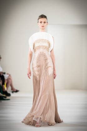 PFW HC Rami Al Ali Catwalk NB A model walks the runway during the Rami Al Ali Haute Couture Fall Winter 2026 2027 show as part of Paris Fashion Week on July 09, 2026 in Paris, France. Photo by Nasser Berzane ABACAPRESS.COM Paris France  Copyright: xBerzanexNasser ABACAx