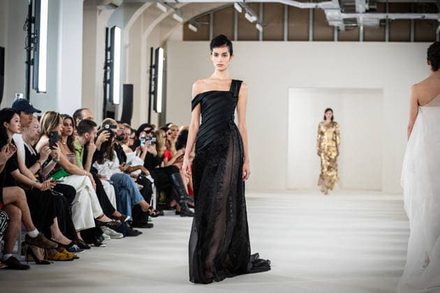 PFW HC Rami Al Ali Catwalk NB A model walks the runway during the Rami Al Ali Haute Couture Fall Winter 2026 2027 show as part of Paris Fashion Week on July 09, 2026 in Paris, France. Photo by Nasser Berzane ABACAPRESS.COM Paris France  Copyright: xBerzanexNasser ABACAx