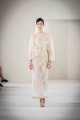 PFW HC Rami Al Ali Catwalk NB A model walks the runway during the Rami Al Ali Haute Couture Fall Winter 2026 2027 show as part of Paris Fashion Week on July 09, 2026 in Paris, France. Photo by Nasser Berzane ABACAPRESS.COM Paris France  Copyright: xBerzanexNasser ABACAx