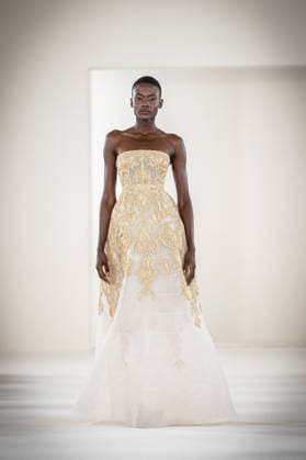 PFW HC Rami Al Ali Catwalk NB A model walks the runway during the Rami Al Ali Haute Couture Fall Winter 2026 2027 show as part of Paris Fashion Week on July 09, 2026 in Paris, France. Photo by Nasser Berzane ABACAPRESS.COM Paris France  Copyright: xBerzanexNasser ABACAx