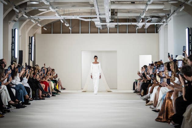 PFW HC Rami Al Ali Catwalk NB A model walks the runway during the Rami Al Ali Haute Couture Fall Winter 2026 2027 show as part of Paris Fashion Week on July 09, 2026 in Paris, France. Photo by Nasser Berzane ABACAPRESS.COM Paris France  Copyright: xBerzanexNasser ABACAx