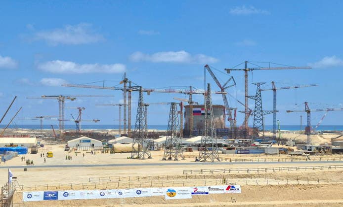 EGYPT, EL DABAA - JULY 9, 2026: A view of the construction site of the El Dabaa Nuclear Power Plant during the installation of the reactor pressure vessel for the Second Unit El Dabaa Egypt  - ZUMAt113 20260709_zaa_t113_360 Copyright: xAnastasiaxOlyanderx