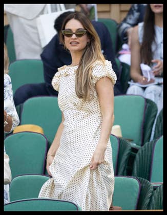 . 09 07 2026. London, United Kingdom. Actress Lily James in the Royal Box on day eleven of the Wimbledon Tennis Championships in London.  xStephenxLockx xi-Imagesx IIM-26895-0061