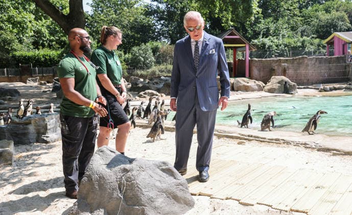 . 09 07 2026. London, United Kingdom. King Charles III and Queen Camilla during a visit to London Zoo, to mark the 200th anniversary of the Zoological Society of London  xPoolx xi-Imagesx IIM-26897-0029