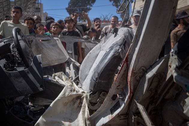 July 9, 2026, Gaza, Palestine, State of: GAZA Gaza, PALESTINE Ã¢â‚¬ JULY 9, 2026: Smoke rises following an Israeli airstrike that targeted a civilian vehicle near Haidar Junction, west of Gaza City, on Thursday evening. According to local sources, one Palestinian was killed and three others were injured in the strike. Mohammed M. Skaik JNA PRESS. Gaza Palestine, State of  - ZUMAq101 20260709_zna_q101_024 Copyright: xMohammedxMxSkaikx