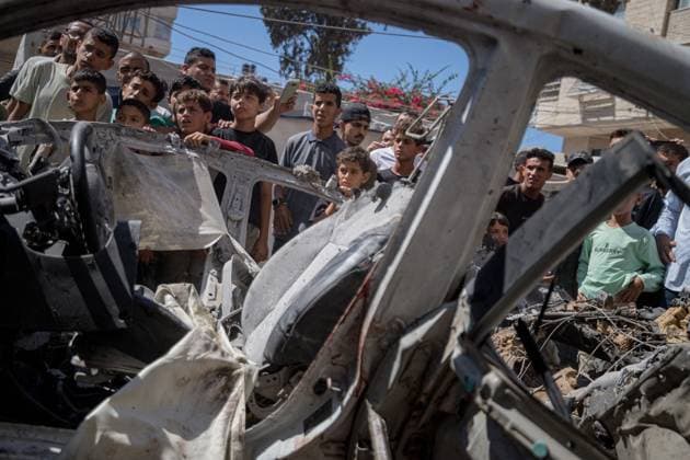 July 9, 2026, Gaza, Palestine, State of: GAZA Gaza, PALESTINE Ã¢â‚¬ JULY 9, 2026: Smoke rises following an Israeli airstrike that targeted a civilian vehicle near Haidar Junction, west of Gaza City, on Thursday evening. According to local sources, one Palestinian was killed and three others were injured in the strike. Mohammed M. Skaik JNA PRESS. Gaza Palestine, State of - ZUMAq101 20260709_zna_q101_025 Copyright: xMohammedxMxSkaikx