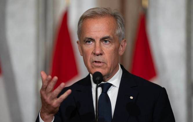 July 9, 2026, Jeddah, Saudi Arabia: Prime Minister Mark Carney speaks during a media availability in Jeddah, Saudi Arabia, Thursday, July 9, 2026. Jeddah Saudi Arabia  - ZUMAc35_ 20260709_zaf_c35_025 Copyright: xAdrianxWyldx