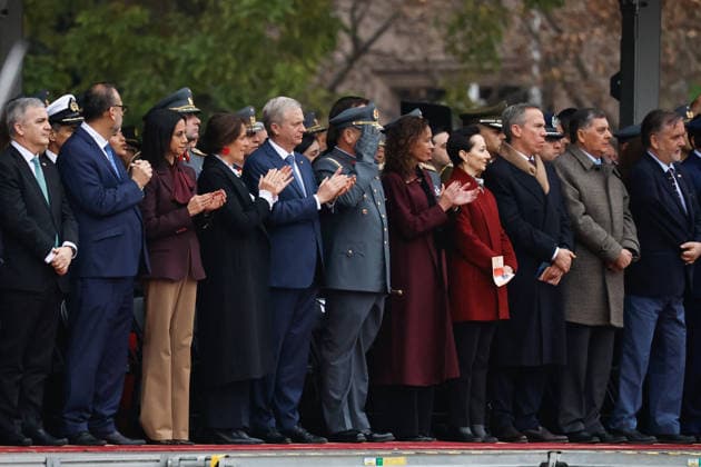 Santiago, July 9, 2026 President José Antonio Kast participates in the 2026 Oath to the Flag ceremony at the Plaza de la Ciudadanía Diego Martin Aton Chile, Aton 1171123 jpeg  Copyright: DIEGOxMARTIN ATONxCHILE