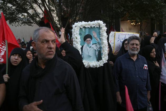 Farewell ceremony held for the late Iranian leader Khamenei in the Iranian city of Mashhad MASHHAD, IRAN - JULY 9: (RESTRICTIONS: No Access Israel Media Persian Language TV Stations Outside Iran Strictly No Access BBC Persian VOA Persian Manoto TV Iran International TV) Thousands of people, holding flags and posters, gather to participate in the funeral ceremony for the late Iranian Supreme Leader Ali Khamenei, who was killed in a joint U.S.-Israeli airstrike, in Mashhad, Iran on July 9, 2026 Hassan Ghaedi Anadolu Mashhad Iran. Editorial use only. Please get in touch for any other usage.  Copyright: x2026xAnadoluxHassanxGhaedix