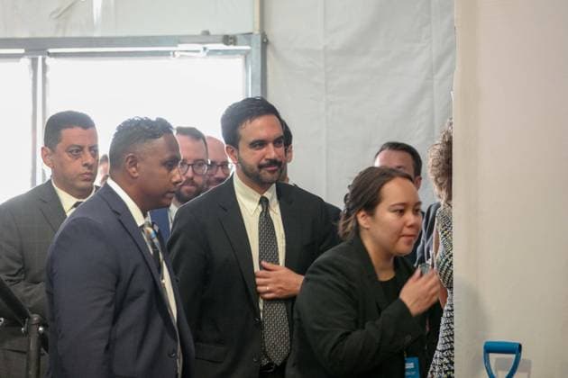 New York, NY- July 9: Mayor Zohran Mamdani Speaks Breaks Ground at American Express (Amex) Ceremony for a New Corporate Headquarters at 2 World Trade Center on July 9 2026 Credit: Camara Porter USA - ZUMAa123 20260709_zaa_a123_195 Copyright: xAdMediax