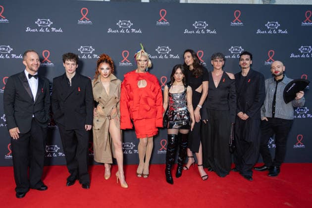 Sidaction Diner De La Mode NB Bach Buquen, Vespi, Ambre, Julie Cherrier Wattel, Raphael Say, Lyas Medini and guests attends the Sidaction Diner de la Mode as part of Paris Fashion Week at Lycee Carnot on July 09, 2026 in Paris, France. Photo by Nasser Berzane ABACAPRESS.COM Paris France  Copyright: xBerzanexNasser ABACAx