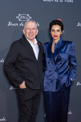Sidaction Diner De La Mode NB Jean-Paul Gaultier, Farida Khelfa attends the Sidaction Diner de la Mode as part of Paris Fashion Week at Lycee Carnot on July 09, 2026 in Paris, France. Photo by Nasser Berzane ABACAPRESS.COM Paris France  Copyright: xBerzanexNasser ABACAx