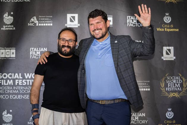 16th Social World Film Festival 2026 in Vico Equense, Italy - 08 Jul 2026 Fabio Balsamo (L) and Giuseppe Alessio Nuzzo (R) attend the 16th Social World Film Festival 2026 Vico Equense Italy Copyright: xAndreaxGulíx xSOPAxImagesx AGULI_SocialWorldFilmFestival2026_04(24)