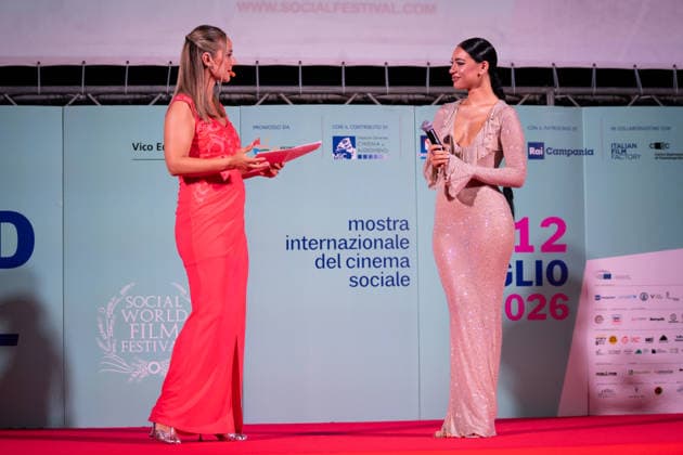 16th Social World Film Festival 2026 in Vico Equense, Italy - 08 Jul 2026 Roberta Scardola (L) and Aurora Venosa (R) attend the 16th Social World Film Festival 2026 Vico Equense Italy Copyright: xAndreaxGulíx xSOPAxImagesx AGULI_SocialWorldFilmFestival2026_04(37)