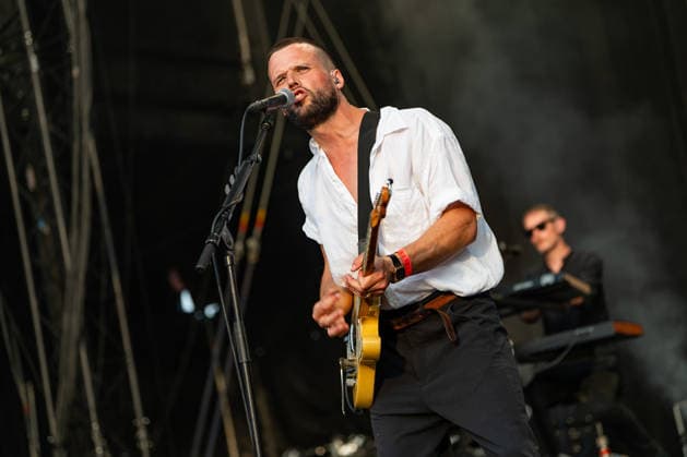 Harry McVeigh of White Lies performs at Outdoor Summer Season, Alexandra Palace on July 09, 2026 in London, England. LONDON, ENGLAND - JULY 09: Harry McVeigh of White Lies performs at Outdoor Summer Season, Alexandra Palace on July 09, 2026 in London, England., Credit:Pupat Chenaksara Avalon United Kingdom, London, Alexandra Palace Park  Copyright: xPupatxChenaksarax xAvalonx 1115599168