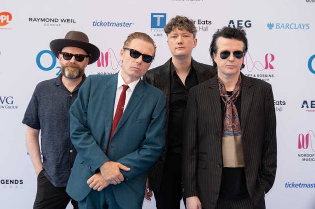 Silver Clef Awards 2026 - Arrivals (L-R) Robert Hardy, Alex Kapranos, Julian Corrie and Dino Bardot of Franz Ferdinand attend the Nordoff & Robbins O2 Silver Clef Awards at the Royal Albert Hall on July 09, 2026 in London, England., Credit:Lounis Tiar Avalon United Kingdom, London, Royal Albert Hall  Copyright: xLounisxTiarx xAvalonx 1115603025