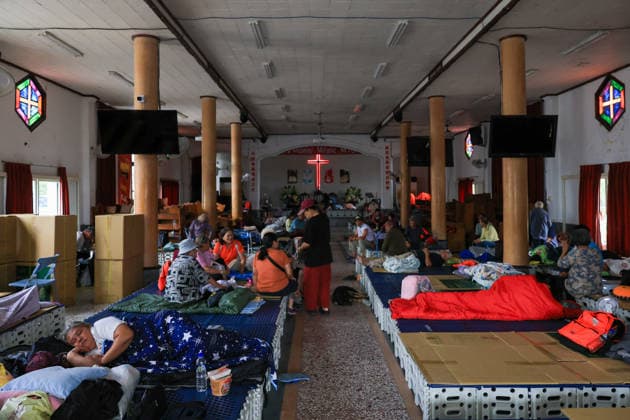 Typhoon Bavi sets to hit Taiwan after land, sea warnings issued HUALIEN COUNTY, TAIWAN – JULY 10: Residents of the flood-prone Guangfu Township take shelter at church, as Typhoon Bavi sets to hit the island today, in Guangfu Township, Hualien County, Taiwan, on July 10, 2026. People residing in flood-prone and low-lying areas across the island have been ordered to evacuate or take shelter as Typhoon Bavi is set to strike Taiwan with powerful winds and torrential rains, disrupting flights, school and work in several cities. The typhoon is expected to move toward China in the coming days. Daniel Ceng Anadolu Hualien Taiwan. Editorial use only. Please get in touch for any other usage.  Copyright: x2026xAnadoluxDanielxCengx