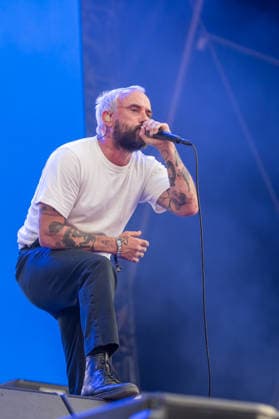 Pohoda festival day 2 in Trencin - 09 Jul 2026 Joe Talbot from British post-punk band Idles performs live on the stage during the Pohoda Festival 2026 at Airport Trencin. Pohoda festival the biggest open-air summer music festival in Slovakia, celebrates 30th anniversary. Trencin Slovakia Copyright: xTomasxTkacikx xSOPAxImagesx 20260709-Pohoda-day2-27