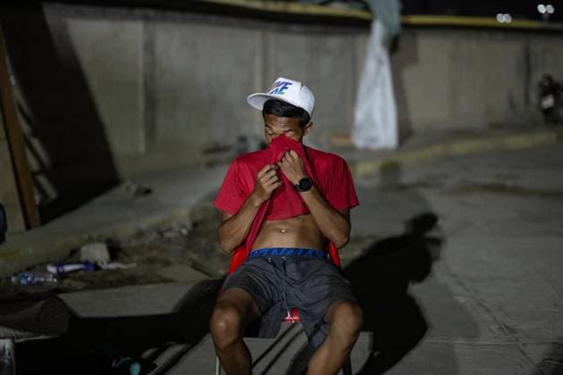 Earthquake survivors continue living in temporary shelters in La Guaira LA GUAIRA, VENEZUELA - JULY 10: A resident sits outdoors in La Guaira, Venezuela, on July 10, 2026. Residents continue to spend their nights outside after the powerful 7.2 and 7.5 magnitude earthquakes that struck Venezuela in succession on June 24 caused widespread destruction in the coastal city, forcing thousands of people to leave their homes. Cem Tekkesinoglu Anadolu La Guaira Venezuela. Editorial use only. Please get in touch for any other usage.  Copyright: x2026xAnadoluxCemxTekkesinoglux