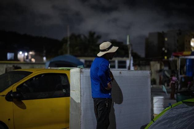 Earthquake survivors continue living in temporary shelters in La Guaira LA GUAIRA, VENEZUELA - JULY 10: A resident waits outdoors in La Guaira, Venezuela, on July 10, 2026. Residents continue to spend their nights outside after the powerful 7.2 and 7.5 magnitude earthquakes that struck Venezuela in succession on June 24 caused widespread destruction in the coastal city, forcing thousands of people to leave their homes. Cem Tekkesinoglu Anadolu La Guaira Venezuela. Editorial use only. Please get in touch for any other usage.  Copyright: x2026xAnadoluxCemxTekkesinoglux