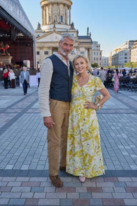 Ralph Barthelt und Dana Golombek - Eroeffnung des Classic Open Air auf dem Gendarmenmarkt in Berlin am 09.07.2026. Classic Open Air 2026 *** Ralph Barthelt and Dana Golombek: Opening of the Classic Open Air at the Gendarmenmarkt in Berlin on July 9, 2026 Classic Open Air 2026